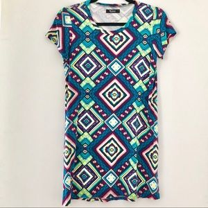 Michael Lauren Mirage Print Cuba T Shirt Dress